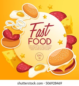 Fast Food Elements : Vector Illustration 