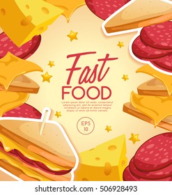 Fast Food Elements : Vector Illustration 