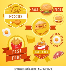 Fast Food Elements : Vector Illustration 