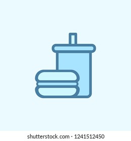 fast food field outline icon. Element of 2 color simple icon. Thin line icon for website design and development, app development. Premium icon