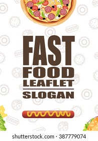 Fast food flat banner. For decoration websites, leaflet, other print production