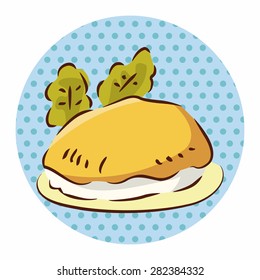 fast food flat icon elements,eps10