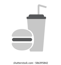 Fast food flat icon vector illustration EPS10
