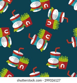 fast food flat icon,eps10 seamless pattern background
