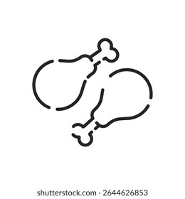 Fast food flat line icon. Burger, fast snacks, sandwich, french fries, hot dog, mexican burrito, pizza vector illustrations.  Thin signs for restaurant menu.