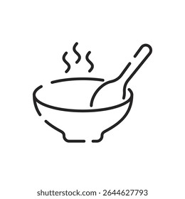 Fast food flat line icon. Burger, fast snacks, sandwich, french fries, hot dog, mexican burrito, pizza vector illustrations.  Thin signs for restaurant menu.