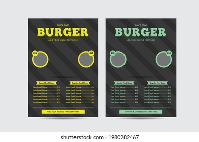 Fast Food Flyer creative Design cooking, cafe and restaurant.