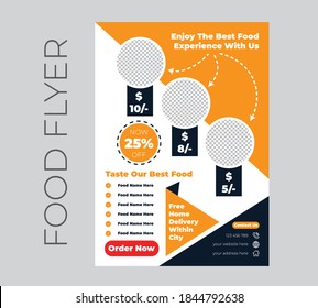 Fast Food Flyer Design Template For Restaurant Promotion