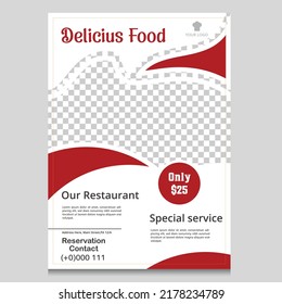 Fast Food Flyer Design Template cooking, cafe and restaurant menu, food ordering, junk food. Pizza, Burger, French fries and Soda. Vector illustration for banner, poster, flyer, cover, menu, brochure.