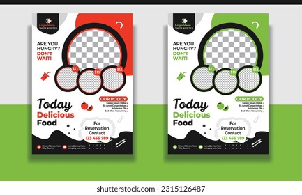 Fast Food Flyer Design Template cooking, restaurant menu, food ordering, Pizza, Burger, French fries and Soda. Vector illustration for poster, flyer, cover, menu, brochure.