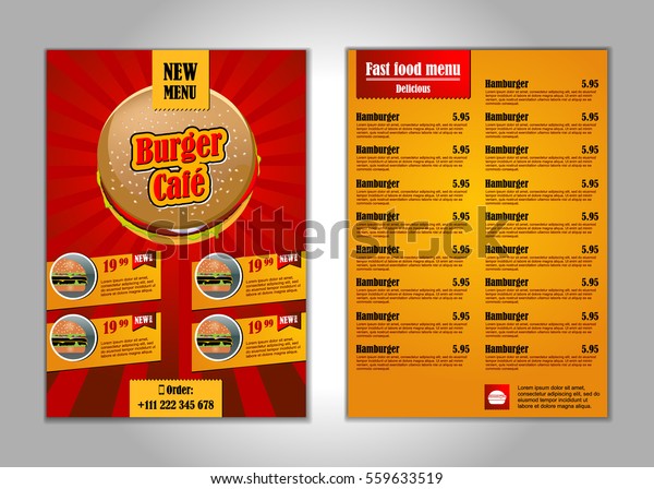 Fast Food Flyer Design Vorlage In Grosse Stock Vektorgrafik Lizenzfrei