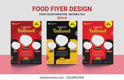 Fast food flyer template for all kind of restaurant  