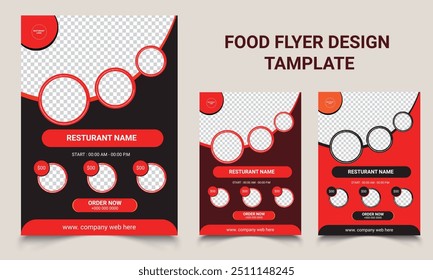 Fast food flyer template design