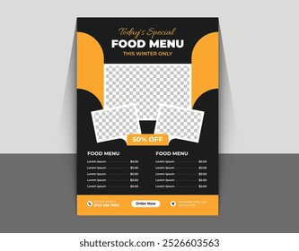 Projeto de modelo de panfleto de fast food