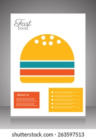 fast food flyer,brochure menu template. vector