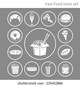 fast food frame for web, menu, cafe and restaurant. vector