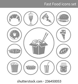 fast food frame for web, menu, cafe and restaurant. vector