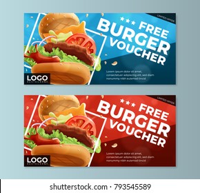 Fast Food Free Burger Voucher Template