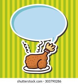 fast food freid chicken flat icon elements,eps10