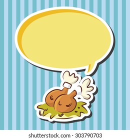fast food freid chicken flat icon elements,eps10