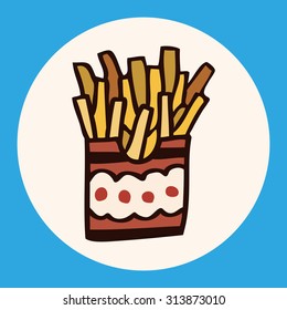 fast food french fries flat icon elements,eps10