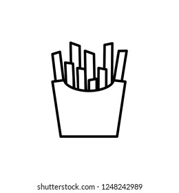 Fast Food French Fries icon illustration.