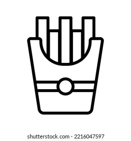 Fast Food French Fries Icon color editable