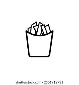 Fast Food French Fries icon illustration fully editable vector template