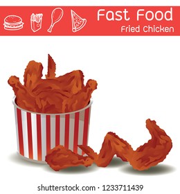 Fast Food Fried chicken Vector