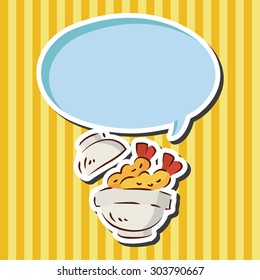 fast food fried shirmp flat icon elements,eps10