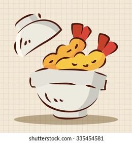 fast food fried shirmp flat icon elements,eps10