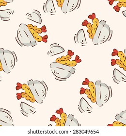 fast food fried shirmp icon,10,seamless pattern