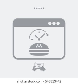 Fast food full time service - Vector flat icon