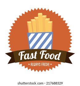fast food graphic design , vector illustration