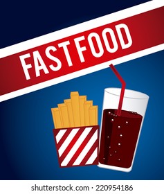 fast food graphic design , vector illustration