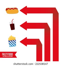 fast food graphic design , vector illustration