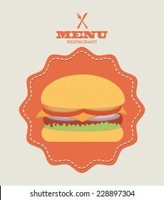 fast food graphic design , vector illustration