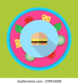 Fast food (hamburger)