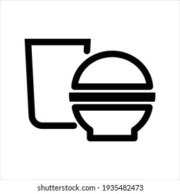 Fast food. Hamburger and drink icon. food and drink icon. bowl and drink icon