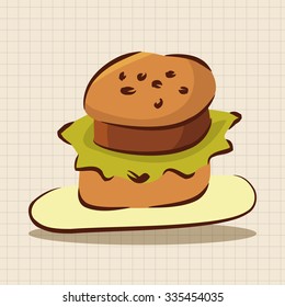 fast food hamburger flat icon elements,eps10