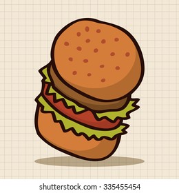 fast food hamburger flat icon elements,eps10
