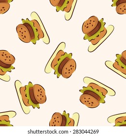 fast food hamburger icon,10,seamless pattern
