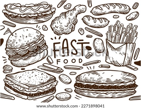Similar – Image, Stock Photo Frying Potatoes And Sausages