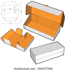 Fast Food Hot Dog Box and Die-cut Pattern. The .eps file is full scale and fully functional. Prepared for real cardboard production.