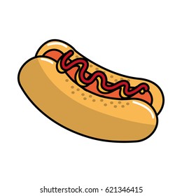 fast food hot dog meal