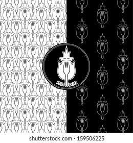 Fast food. Hot dog. Seamless pattern. Vector repeating texture.
