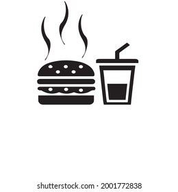 fast food hot icon vector flat design graphic