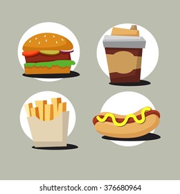 Fast food. Hot snack.