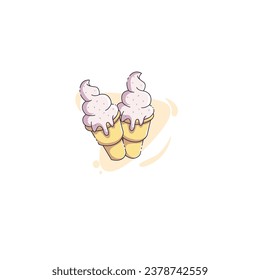 Fast food ice cream cartoon vector design.