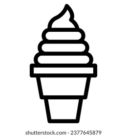 fast food ice cream object vector icon